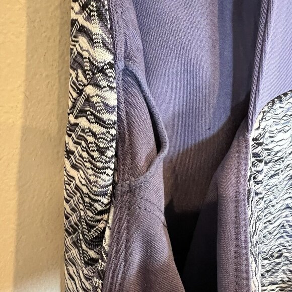 MPG Mondetta Performance Gear Travel Black Purple Grey White Dress Zig Zag L - Picture 7 of 11